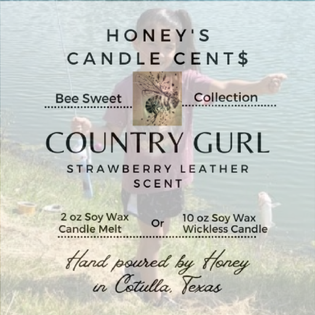 3 ea Candle Melt Country Gurl - Strawberry Leather