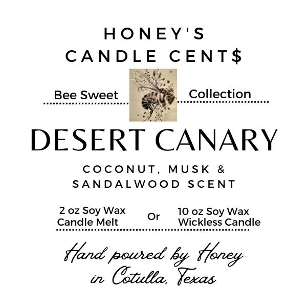 3 ea Candle Melt Desert Canary - Coconut & Sandalwood