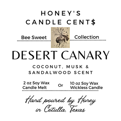3 ea Candle Melt Desert Canary - Coconut & Sandalwood