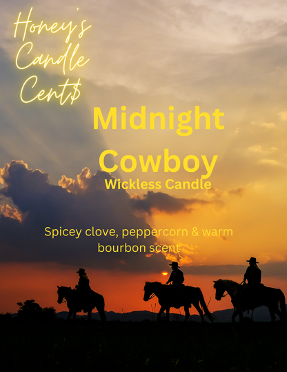 3 ea Candle Melt Midnight Cowboy - Warm Bourbon And Spicy Peppercorn