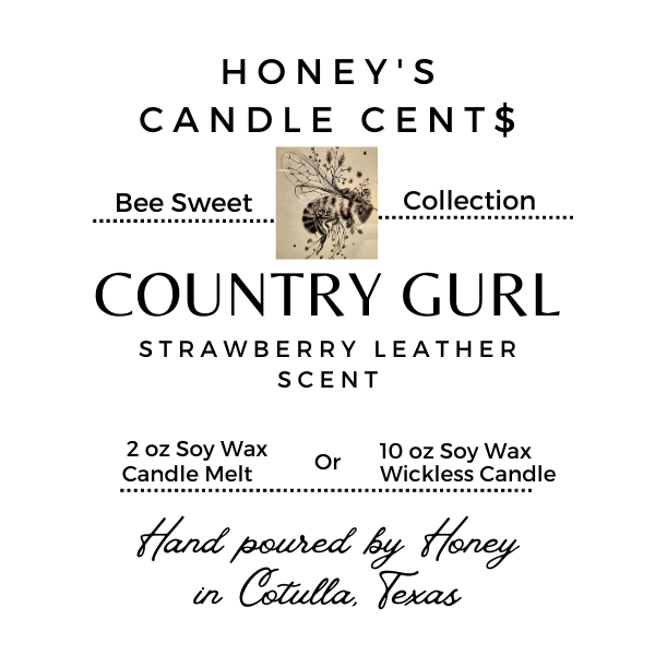 3 ea Candle Melt Country Gurl - Strawberry  Leather