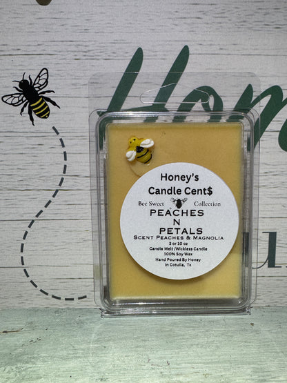 3 ea Candle Melt Peaches n Petals- Peaches & Magnolia