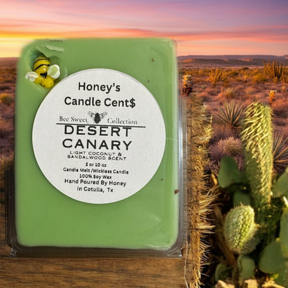 3 ea Candle Melt Desert Canary - Coconut & Sandalwood