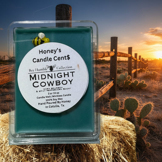 3 ea Candle Melt Midnight Cowboy - Warm Bourbon And Spicy Peppercorn