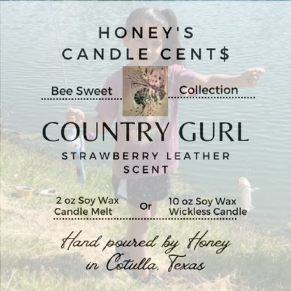 3 ea Candle Melt Country Gurl - Strawberry  Leather